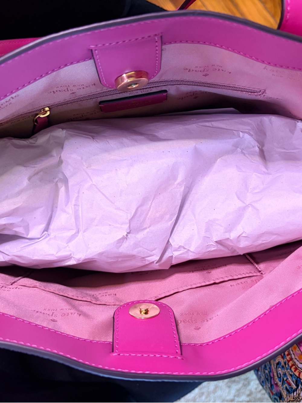 kate spade Hot Pink Pebbled Leather Tote - Picture 5 of 5